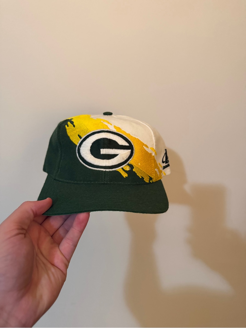 Logo Athletic Green Yellow White Green Bay G Hat
